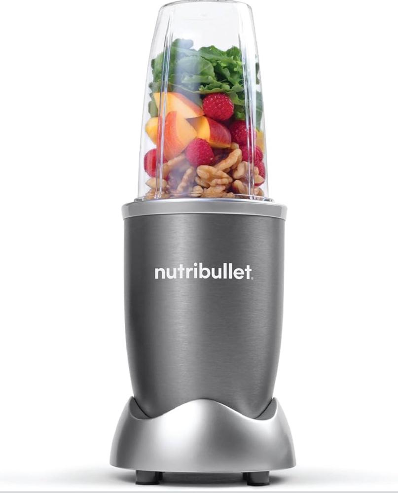NutriBullet Grey Countertop Blender 600 Watt - NBR-0612 Premium Quality 6-Piece High-Speed Blender/Mixer System, Gray