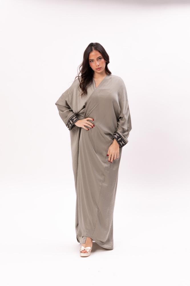 Al Sadu Group - Washed silk in light olive color