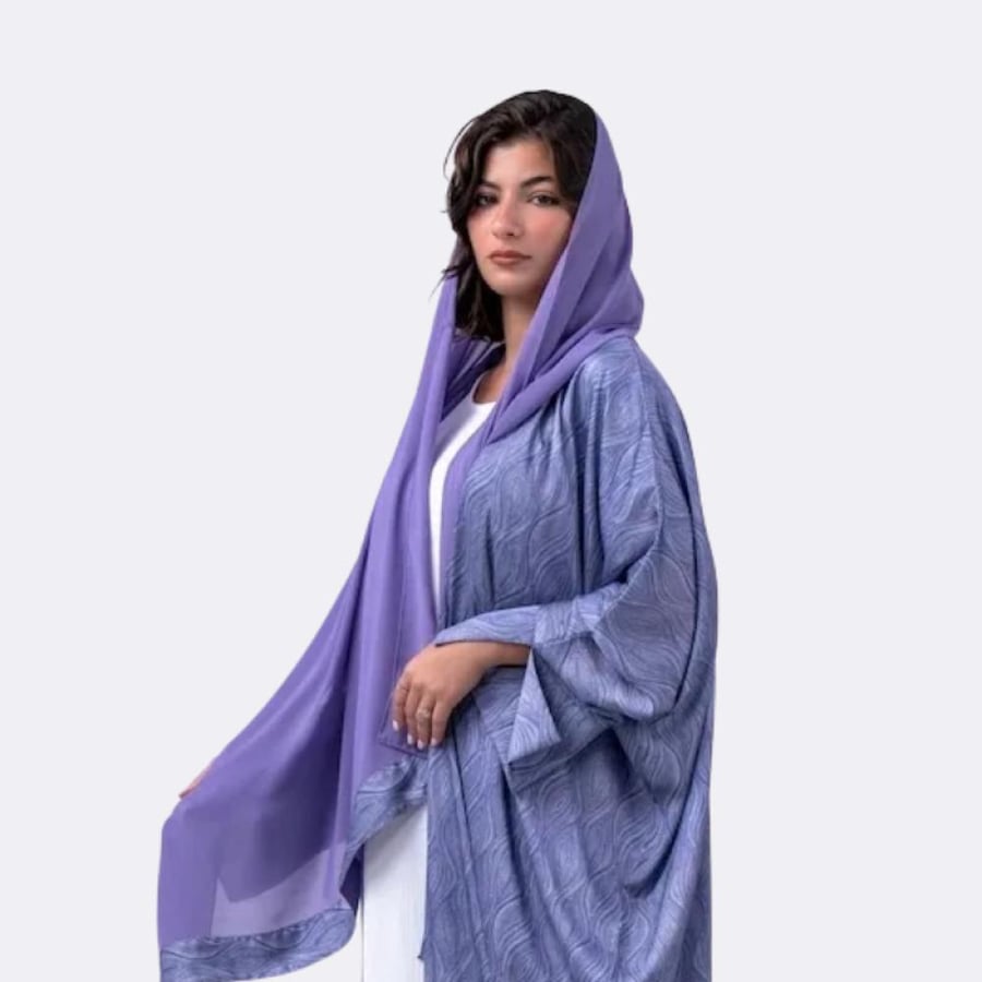عبايات فيرا لافندرحرير أرماني من عبايات جدة أربن Jeddah Urban Abayas