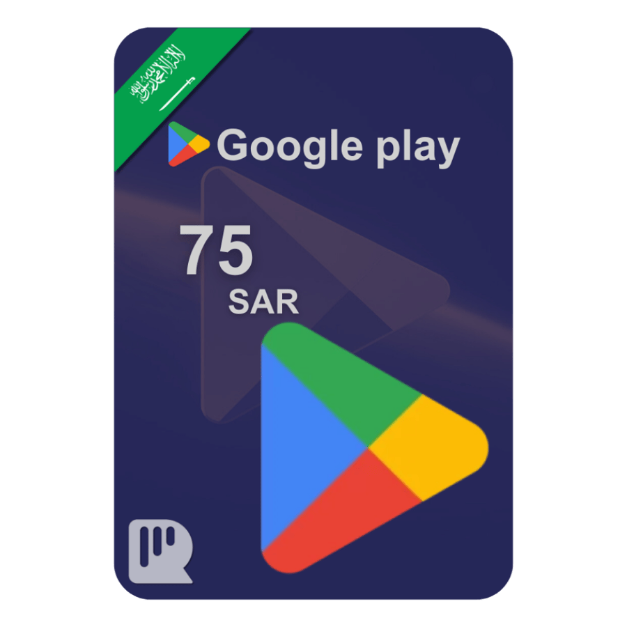 بطاقة Google Play بقيمة 75 ريال سعودي