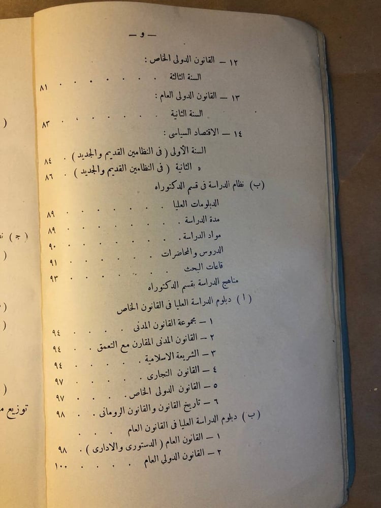 الجامعة المصرية ( تقويم كلية الحقوق عن السنة الدراسية 1936 - 1937 )