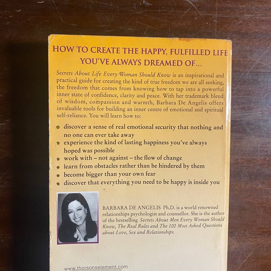 secret about life every women should know-barbara de angelis-ms