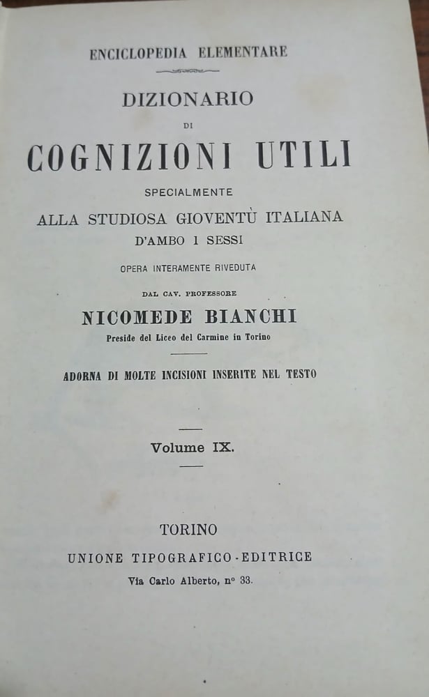 dizionario di cognizioni utili