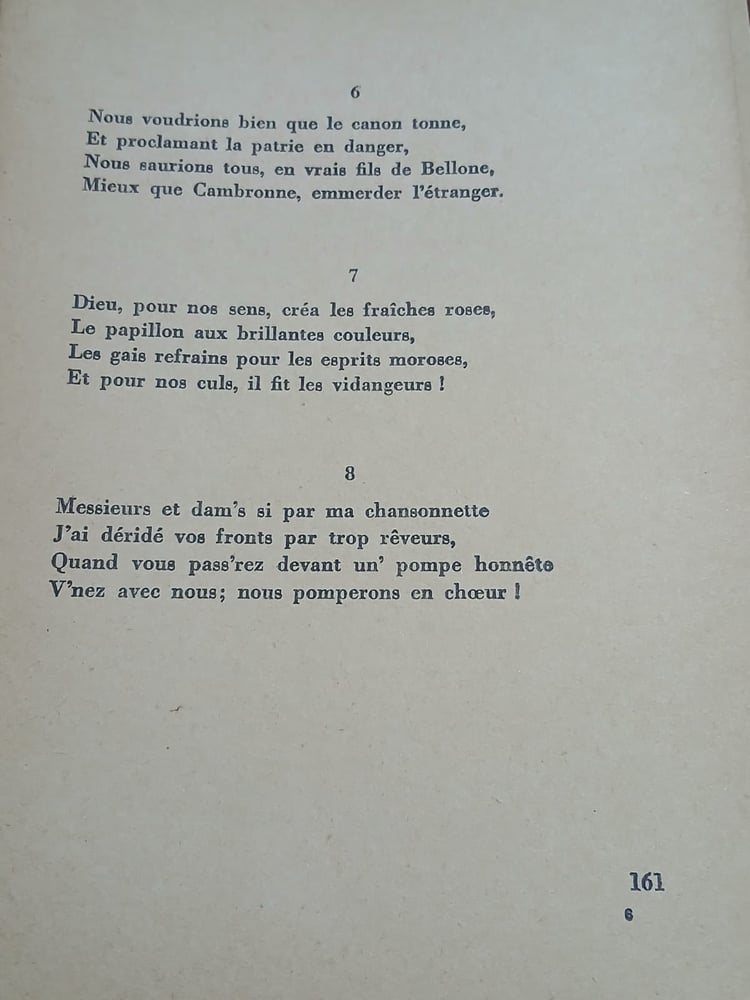 les chansons de salles de garde