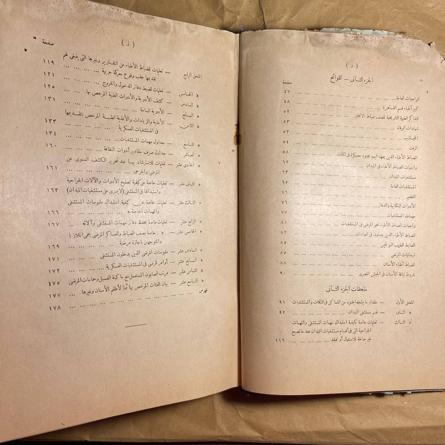 أوامر القسم الطبي المستديمة ولوائحه - وزارة الحربية