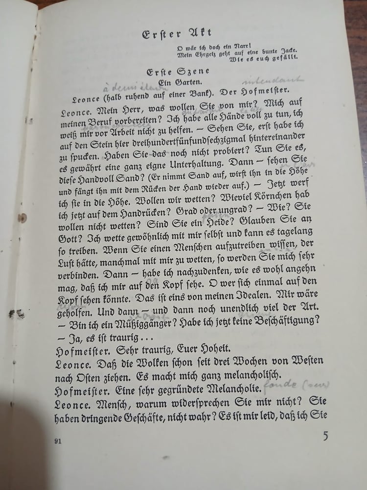 Georg Büchner Leonce und Lena * Lenz