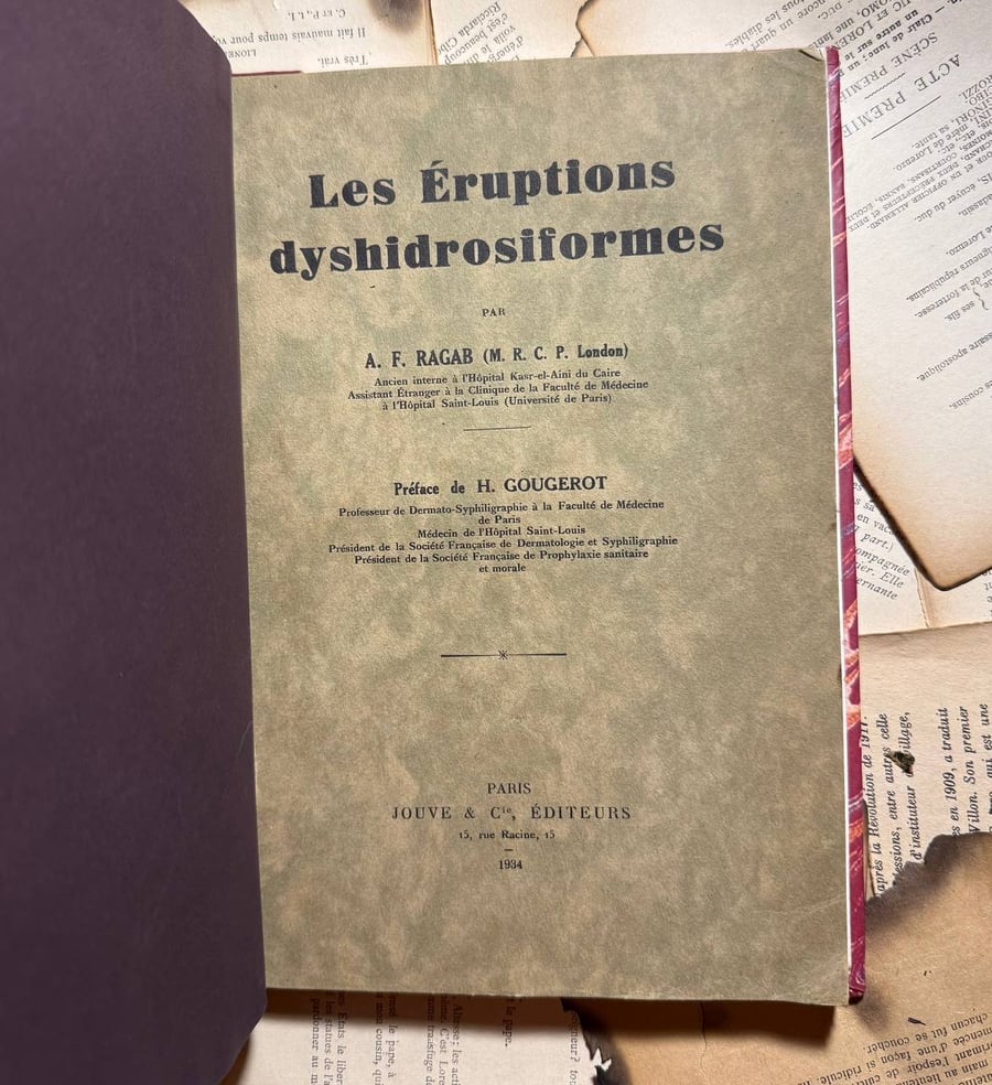 Les Eruptions dyshidrosiformes - A. F. Ragab