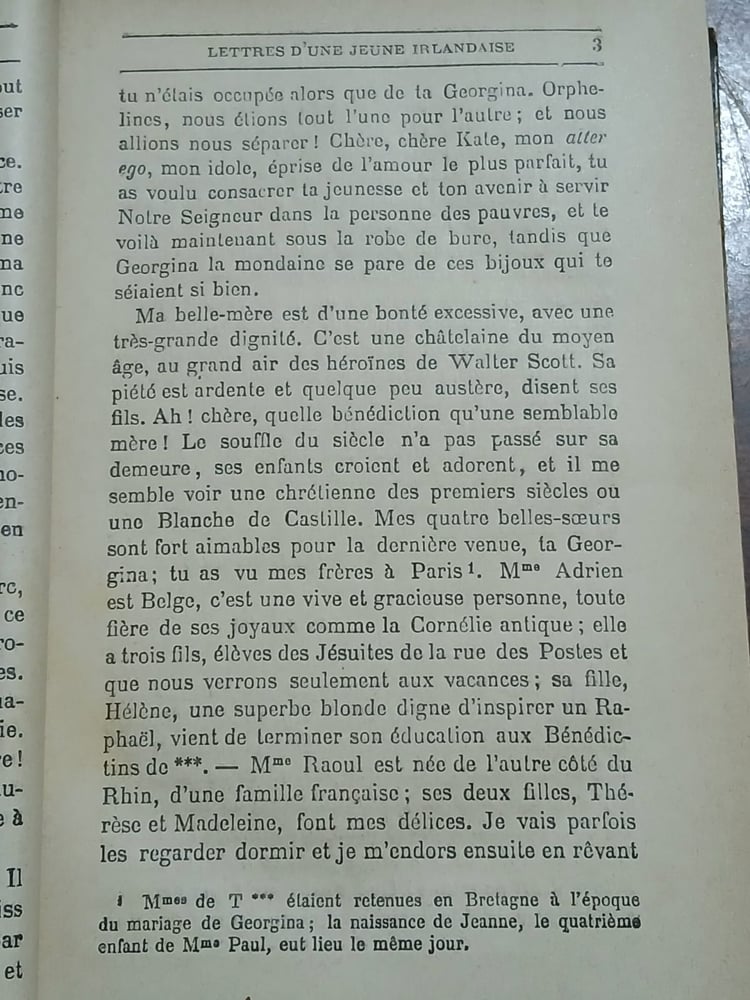 lettres dune jeune irlandaise a sa s oeur