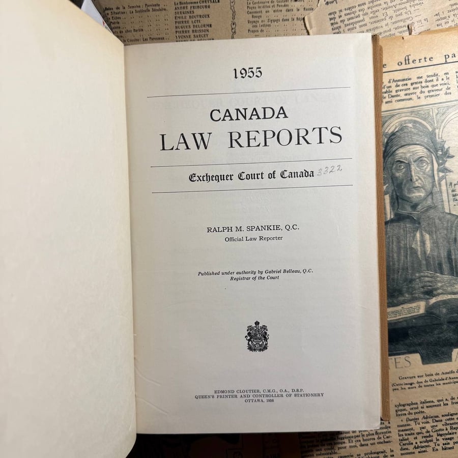 Canada law reports (2 PTs) - Ralph M. Spankie - P15