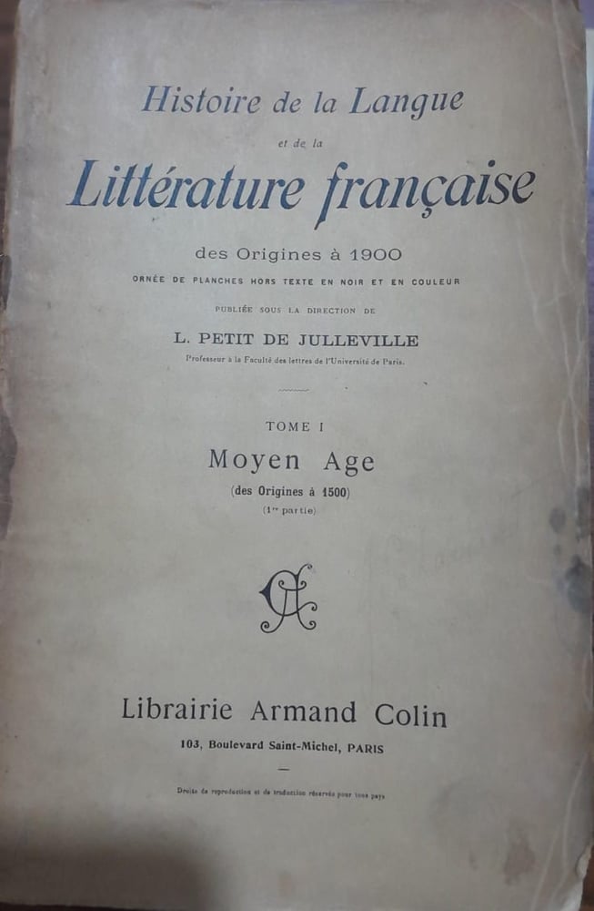 histoire de la langue et de la litterature francaise