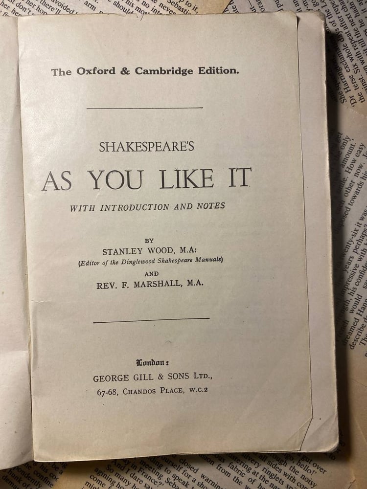 As you like it - Shakespeare (P15)
