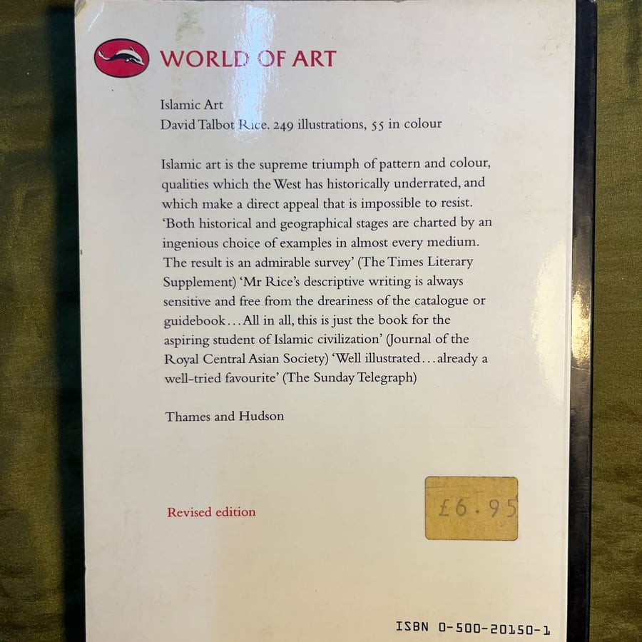 The Islamic Art- by: David Talbot Rice (Q6)
