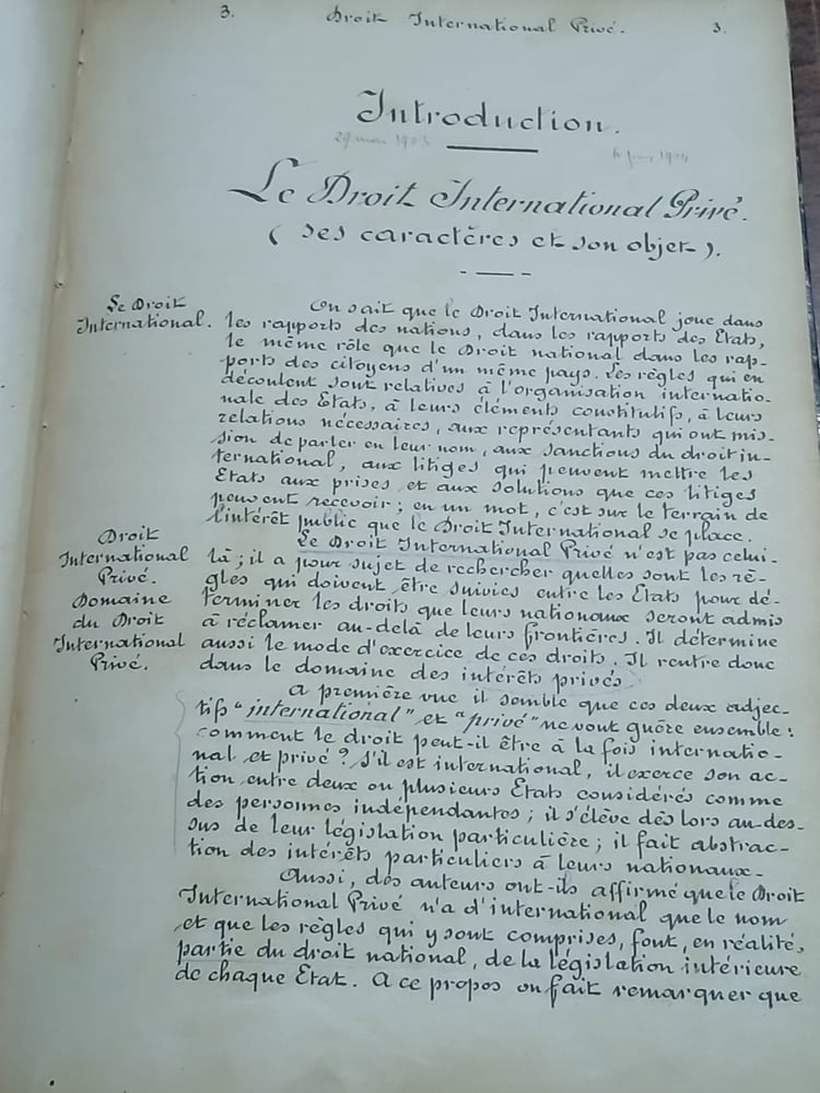 repetitons ecrites de droit international trive