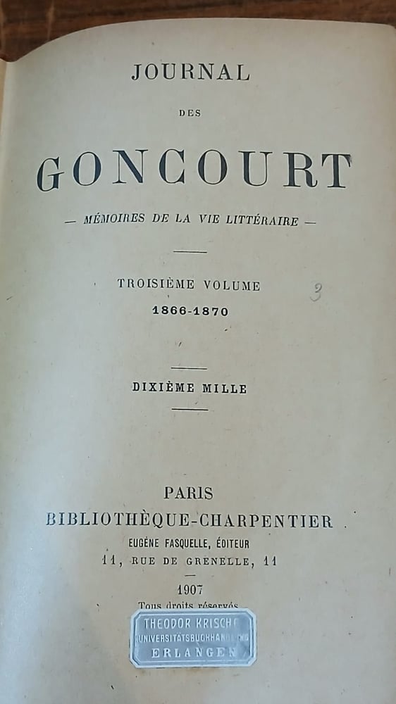 journal des goncourt (L13)