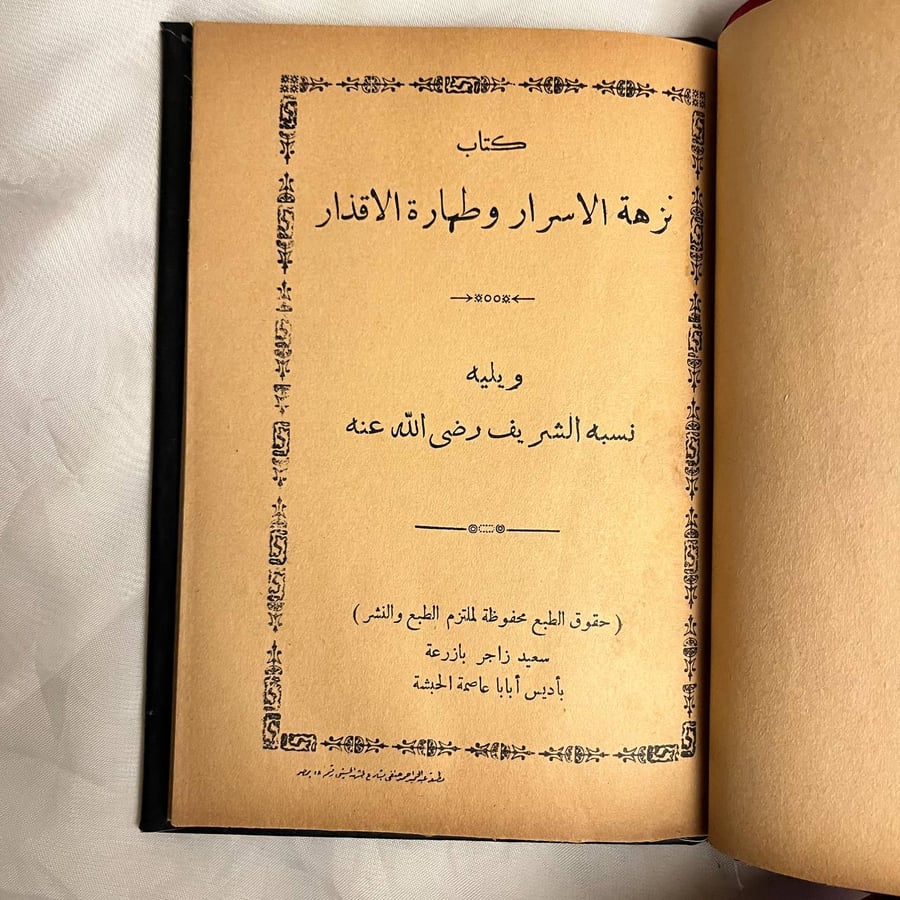 ربيع القلوب في ذكر مناقب وفضائل سيدنا الشيخ نور حسين رضي الله عنه ويليه كتاب نزهة الاسرار وطهارة الاقذار في مناقبة وفضائله ايضا