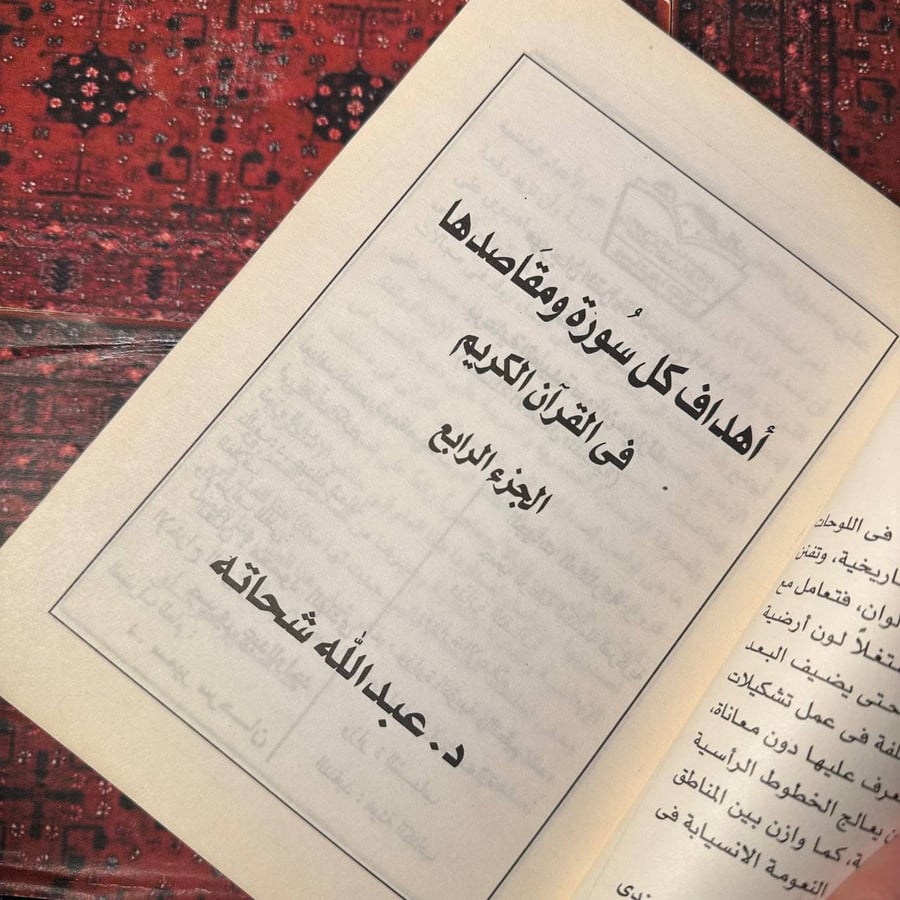 اهداف كل سورة ومقاصدها - عبدللة شحاتة