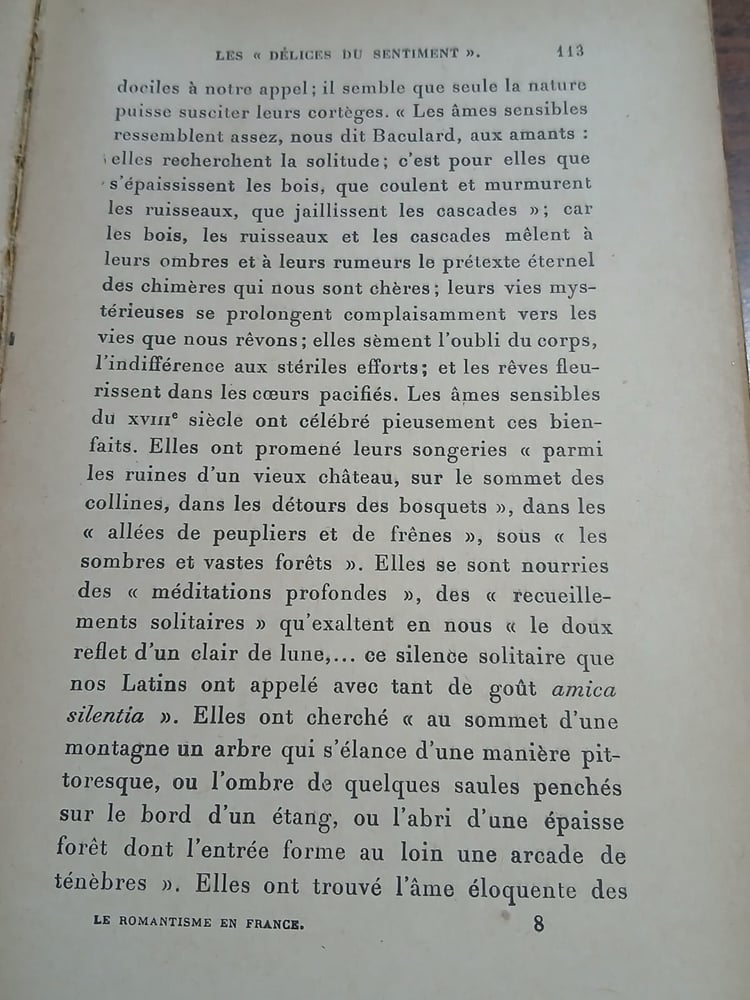 le romantisme en france au xviiie