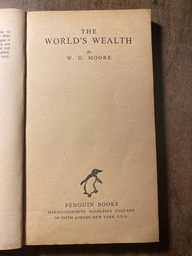 The world`s wealth - W. G. Moore (Q6)
