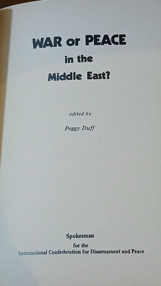 war or peace in the middle east (E16)
