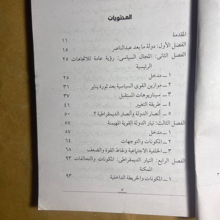 صفحة داخلية من كتاب القوى السياسية بعد 30 يونيو