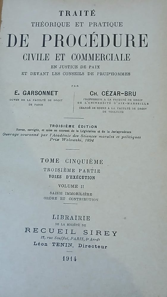 traite theorique et pratique de procedure ( T8)