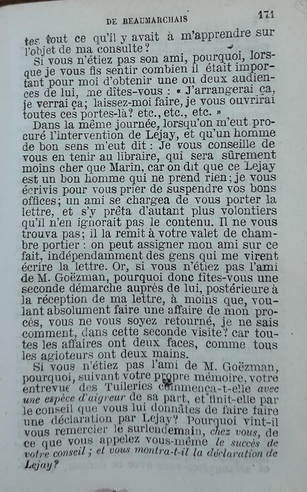 MEMOIRES DE BEAUMARCHAIS