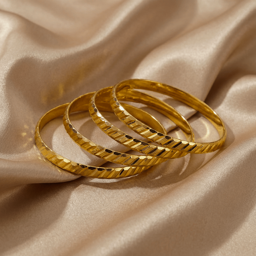 غوايش ذهب مدورة 21 قيراط