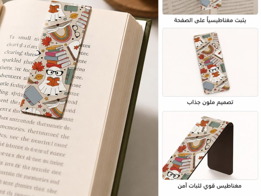 فاصل مغناطيسي بتصميم عالم القراءة