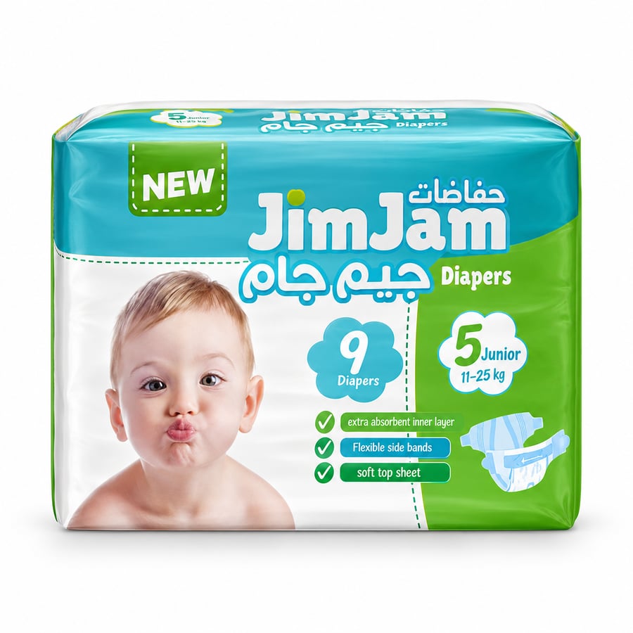 حفاضات أطفال Jim Jam – مقاس 5