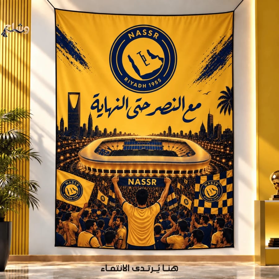 علم نادي النصر – مع النصر حتى النهاية