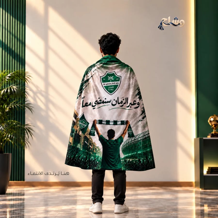 علم نادي الأهلي  – وعبر الزمان سنمضي معًا