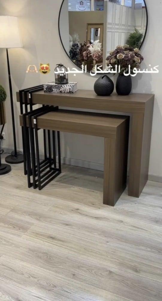 طقم مدخل استقبال حبتين خشبي
