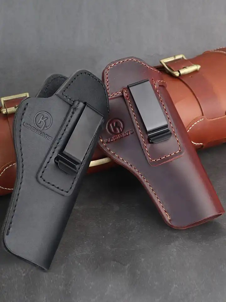 A hidden leather pouch from genuine leather from Kousibat model 1911 compatible with Colt/Springfield/Sig/Browning/S & W 1911
