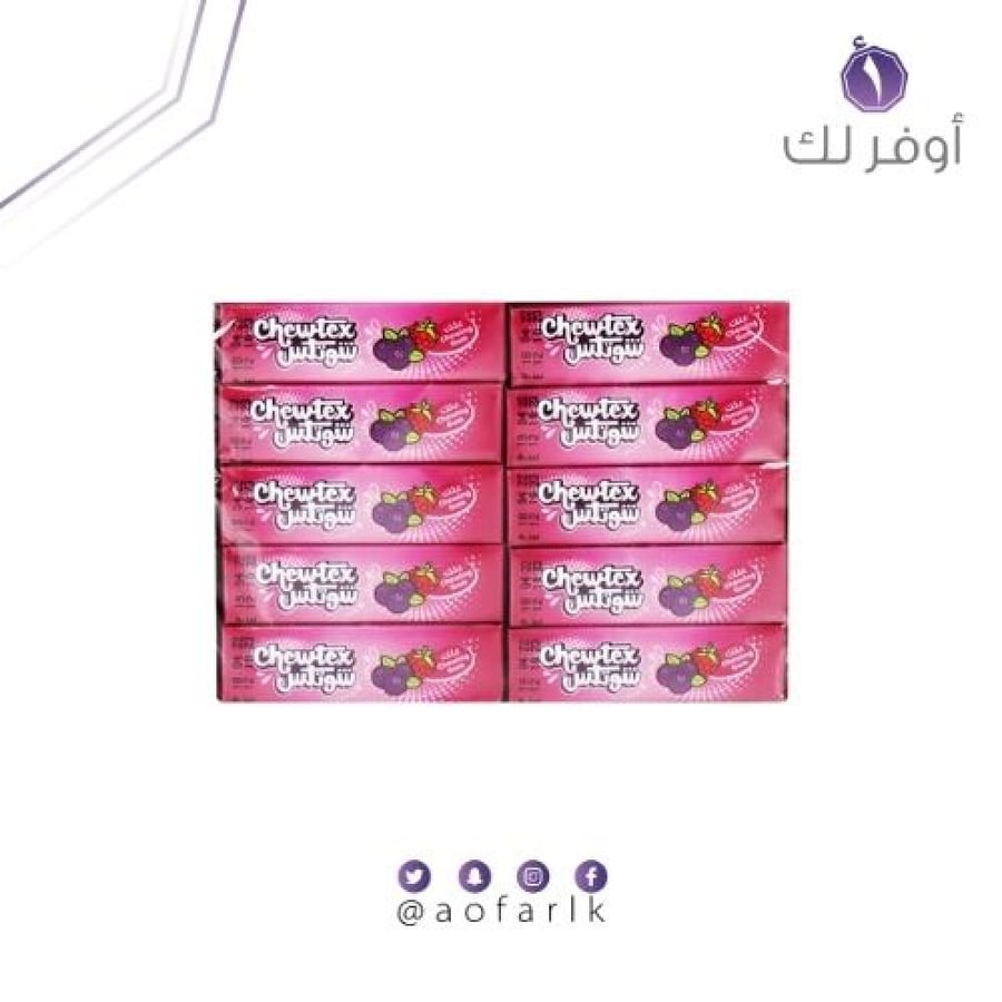 Alok Shutex with strawberry flavor, 5 slices*20 pieces, 250 grams