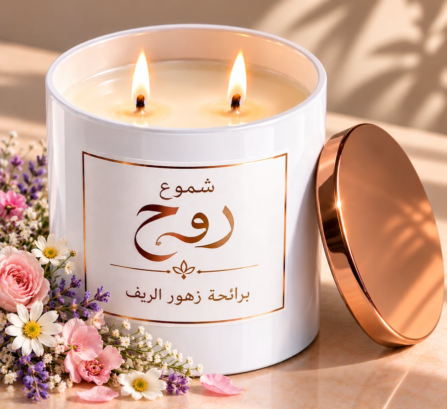 شمعة معطره زهور الريف