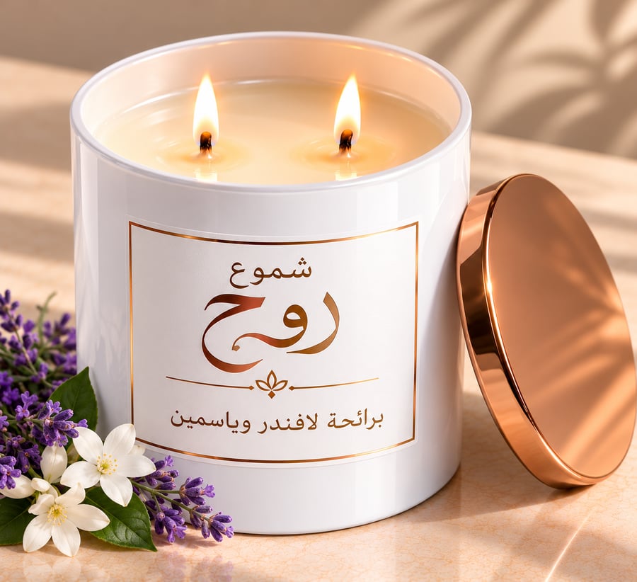 شمعة معطره لافندر ياسمين