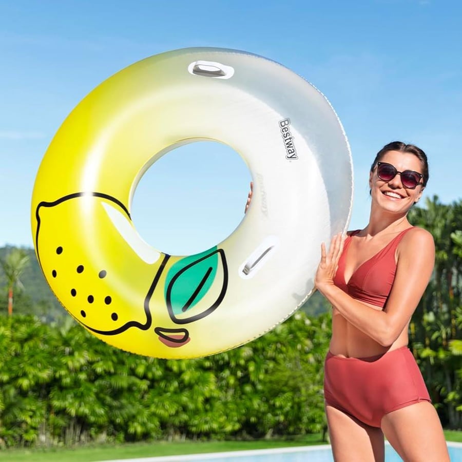 عوامة سباحة بمقابض لون ليموني Fresh Squeezed Lemon Swim Tube Bestway 36448