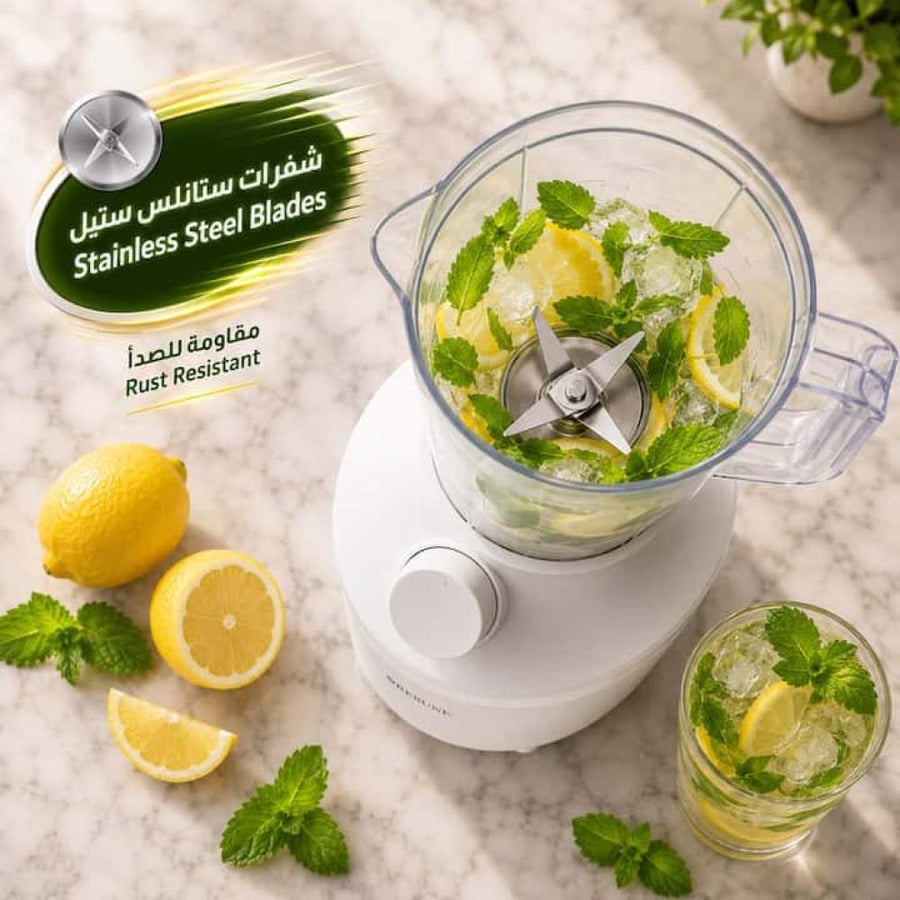 خلاط كهربائي ومطحنة بهارات ريبون 1.8 لتر - RE-2-195
