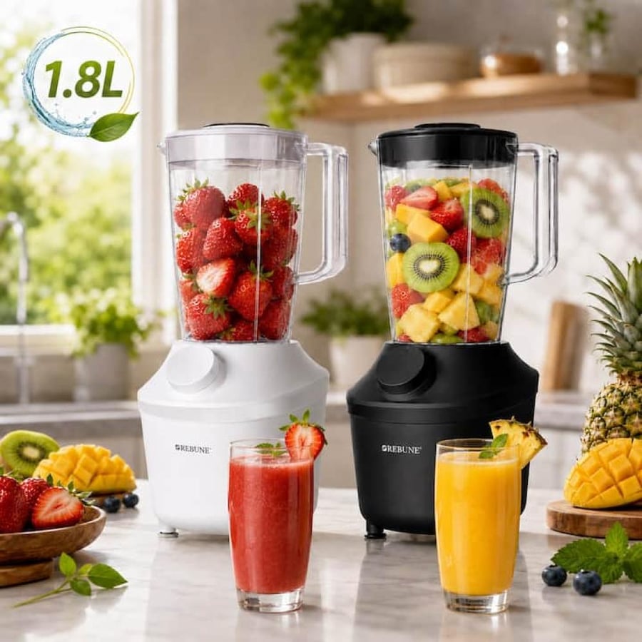 خلاط كهربائي ومطحنة بهارات ريبون 1.8 لتر - RE-2-195