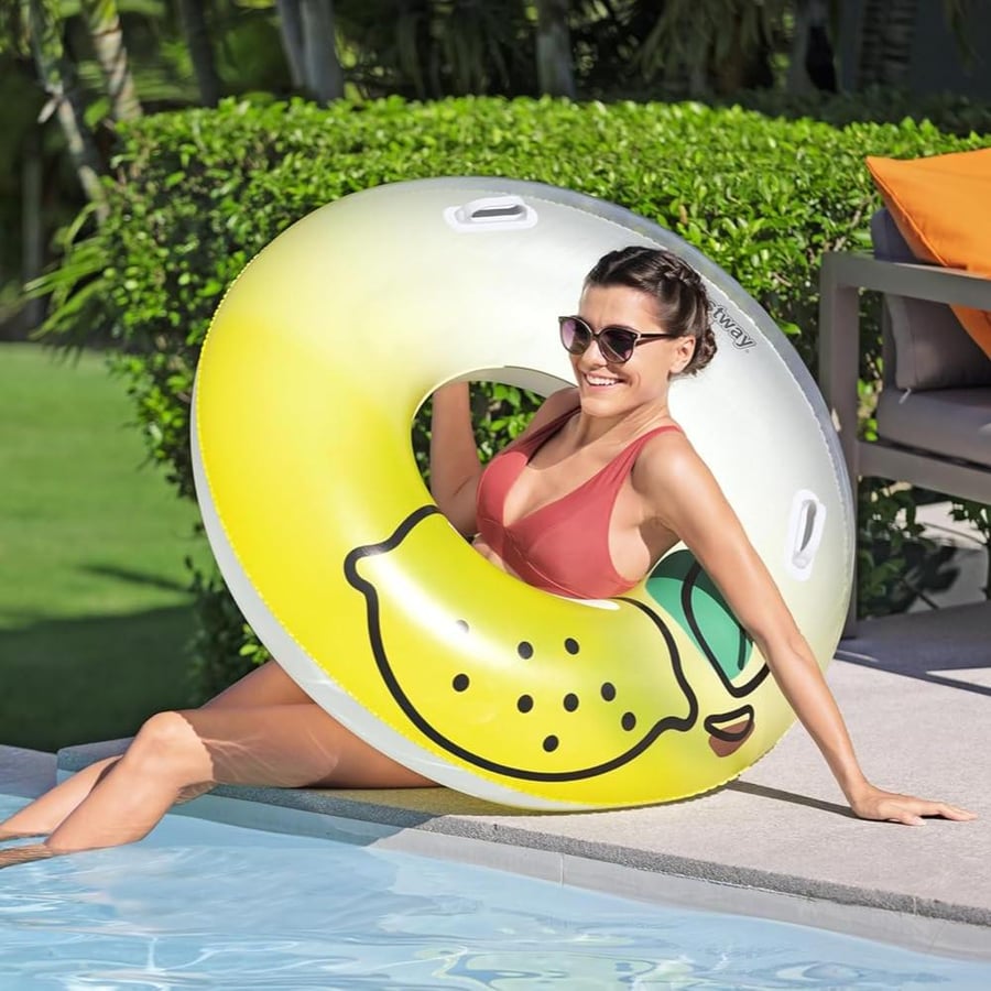 عوامة سباحة بمقابض لون ليموني Fresh Squeezed Lemon Swim Tube Bestway 36448