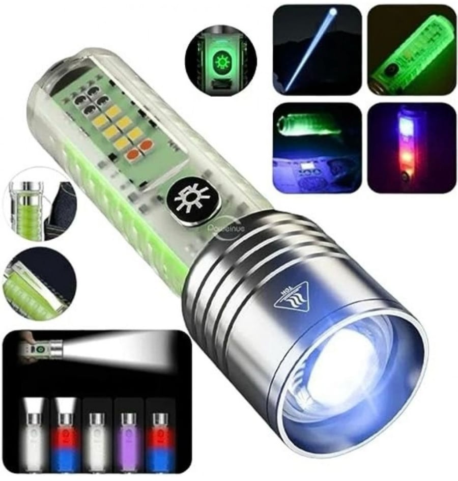Charging flashlight with flash