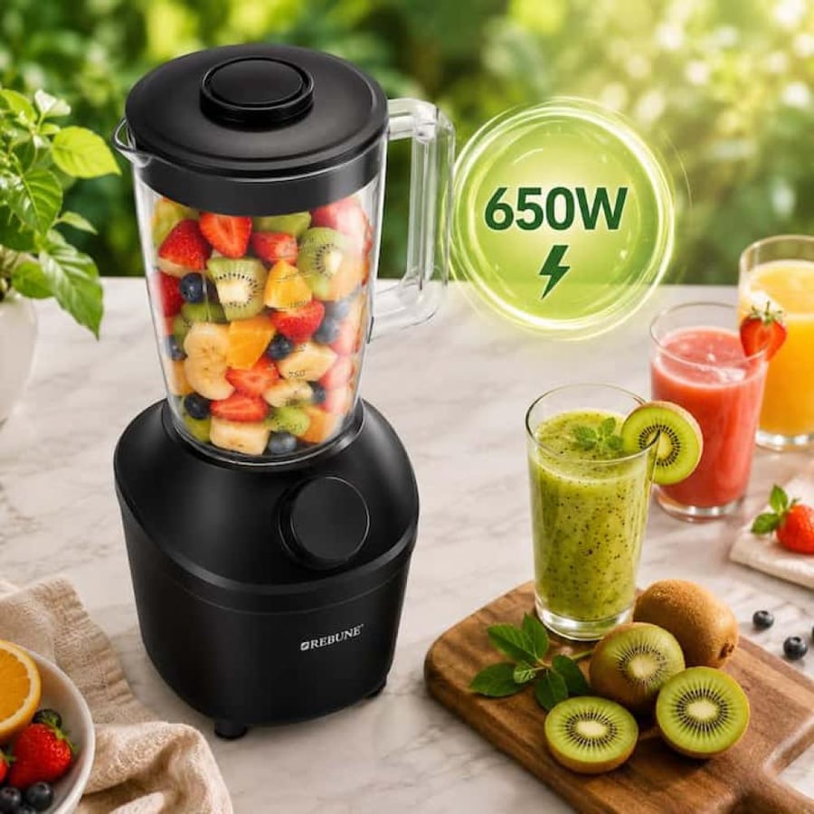 خلاط كهربائي ومطحنة بهارات ريبون 1.8 لتر - RE-2-195