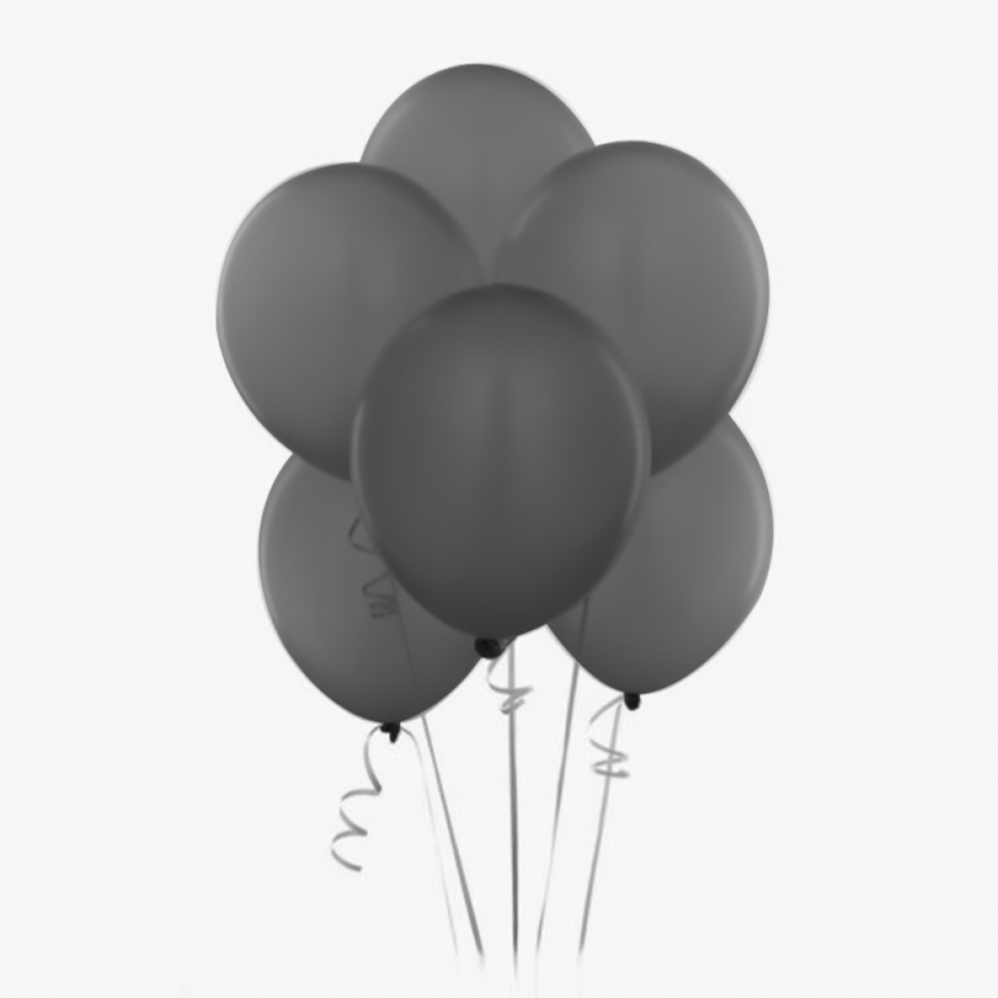 6 بالونات سوداء