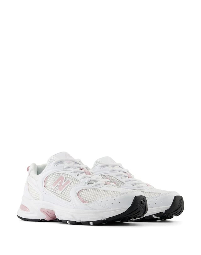New Balance White/Pink 530 Trainers
