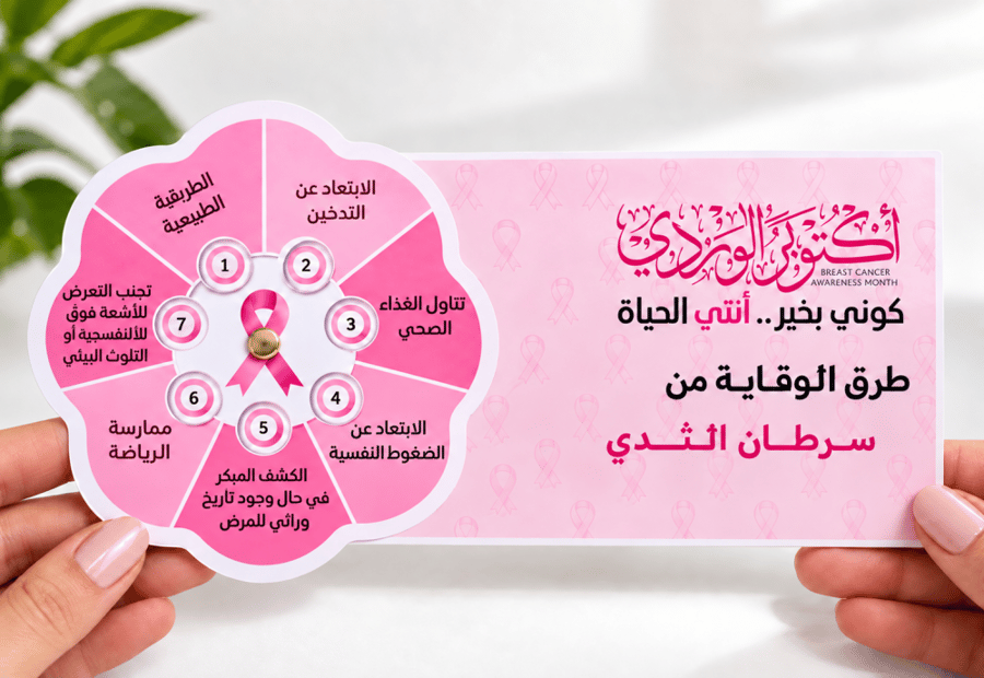 مطوية توعوية عن سرطان الثدي