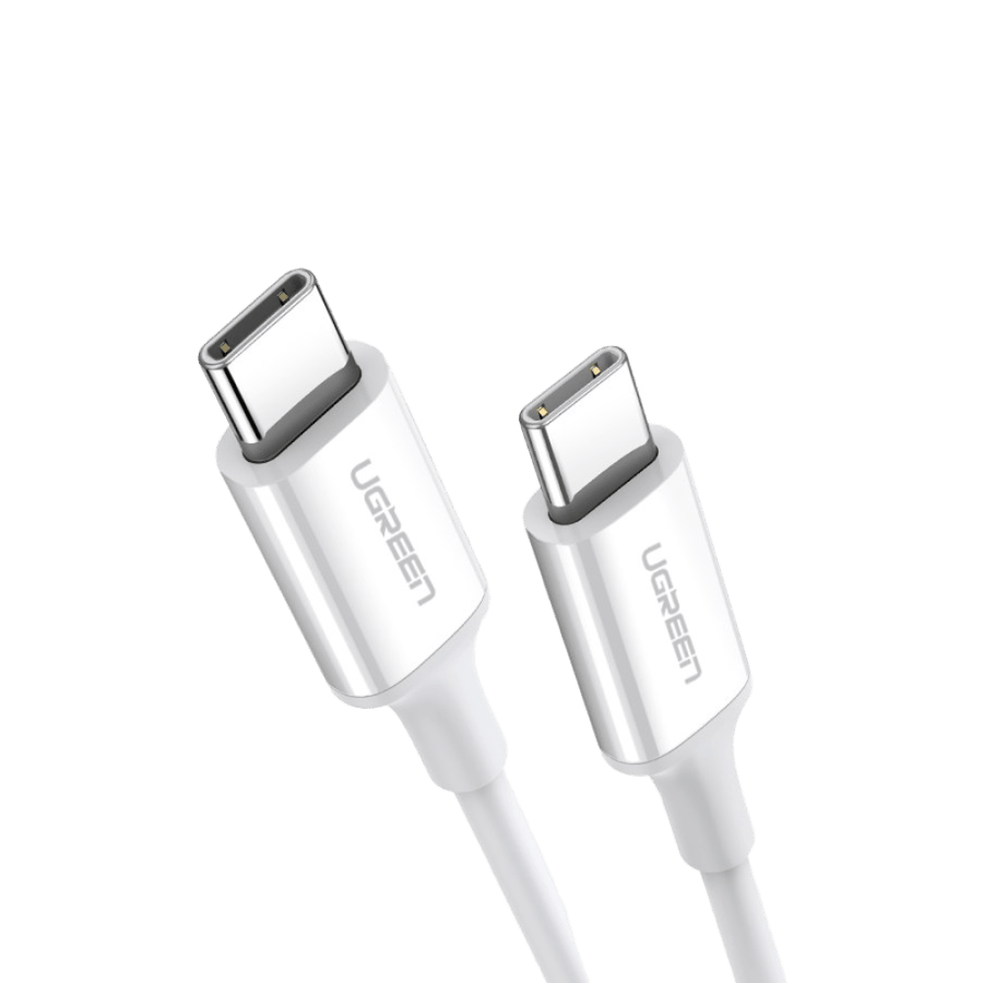يوجرين سلك شاحن  من USB-C إلى USB-C بطول 1 م - أبيض