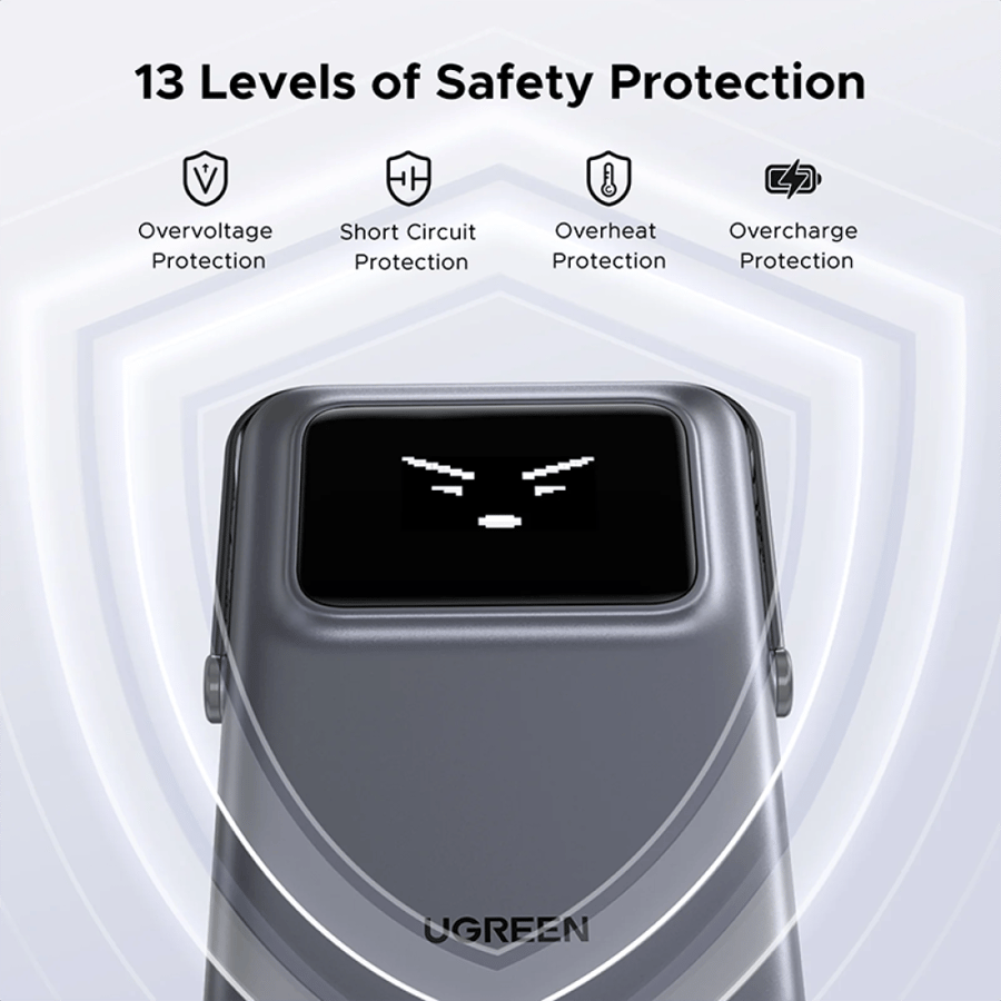 يوجرين شاحن متنقل Uno لاسلكي مغناطيسي بتقنية MagSafe بسعة 10000 مللي أمبير بقوة 20 واط - بنفسجي