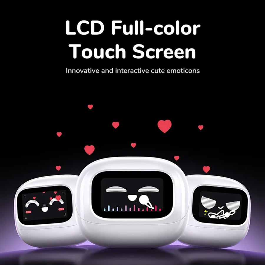 يوجرين سماعة أذن لاسلكية EchoBuds T6 هاي-ريز مع خاصية إلغاء الضوضاء النشط وبشاشة لمس - أبيض