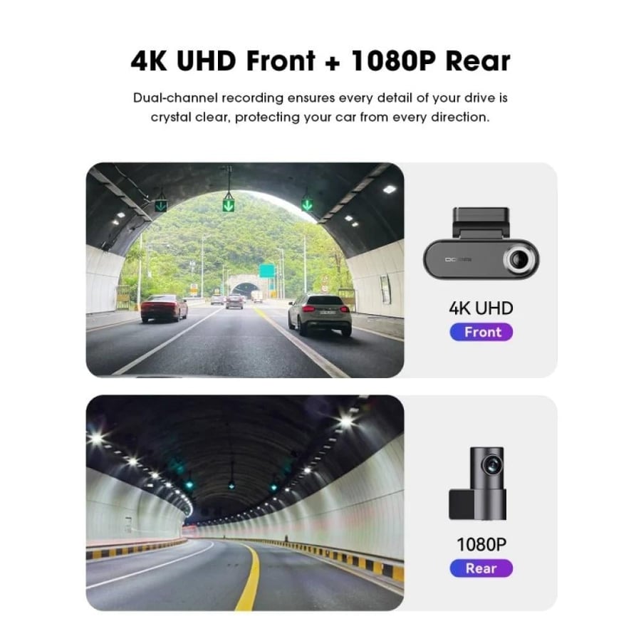 داش كام DDPAI N5 DUAL 2026  - أمامية و خلفية 4K