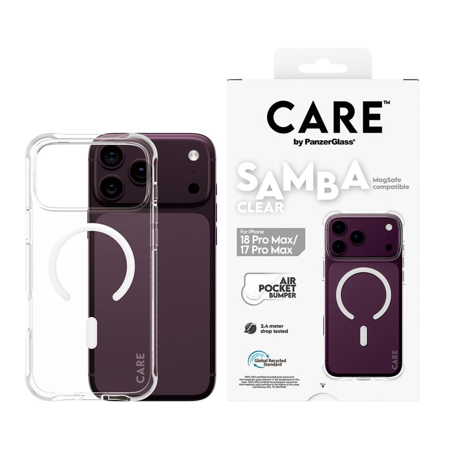 بانزر جلاس CARE كفر شفاف  ماج سيف للايفون 18 بروماكس